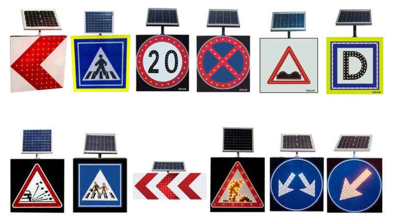 Solar LED Traffic Pedestrian Crossing Aluminium Road Traffic Sign