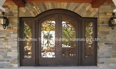 Modern Good Double Wrought Iron Safety Gate Door