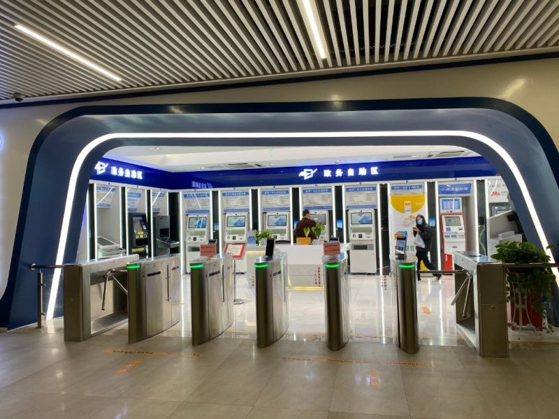 RFID Card Automatic Gate Flap Barrier Turnstiles Gate Access Control with Stainless Steel
