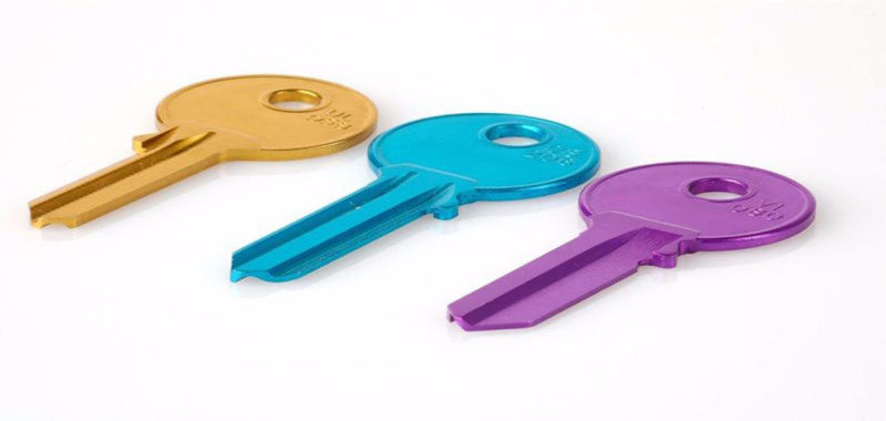 DIY Designs Zinc Alloy Blank Color Key for Door Key