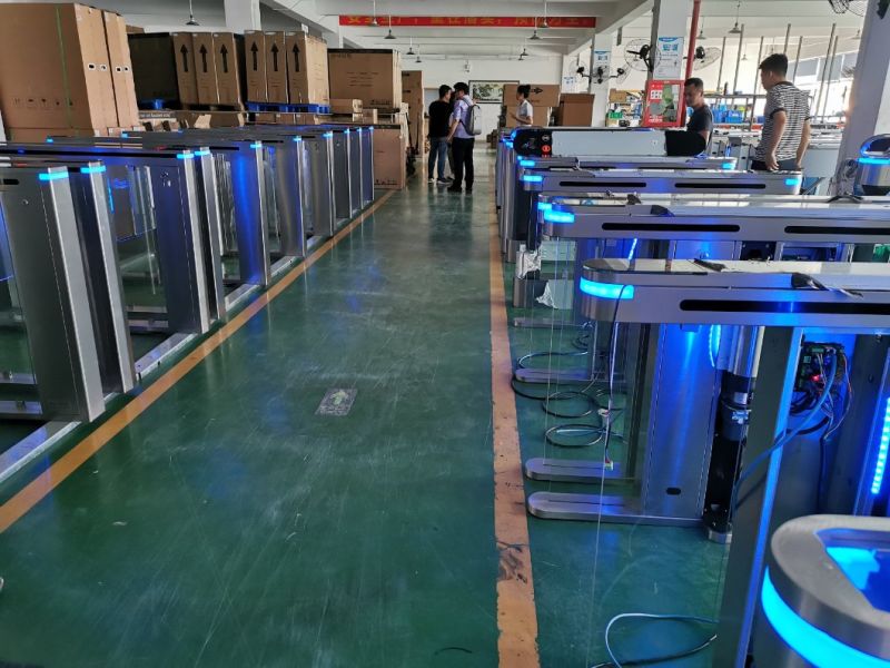 RFID Security Gate Fingerprint Turnstile Gate Fast Speed Opening Secure Gate