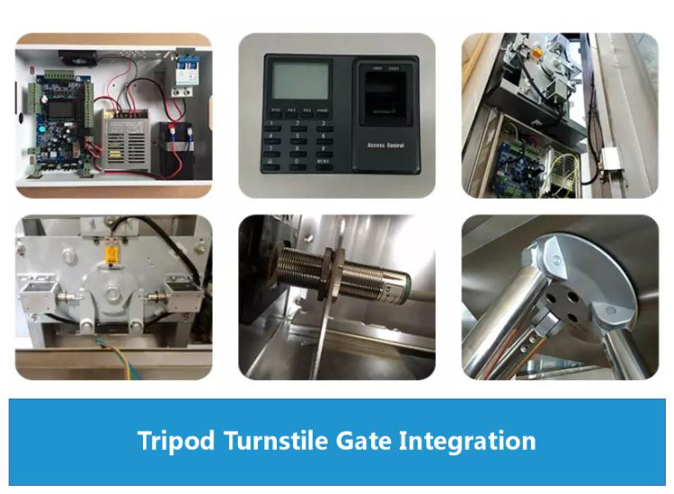 Security Entrance RFID Barrier Gate Tripod Turnstile