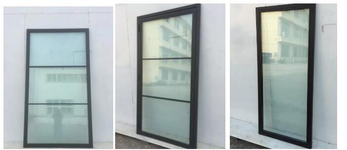Tempered Glass Wrought Iron French Front Steel Swing Door Crittal Glass Door