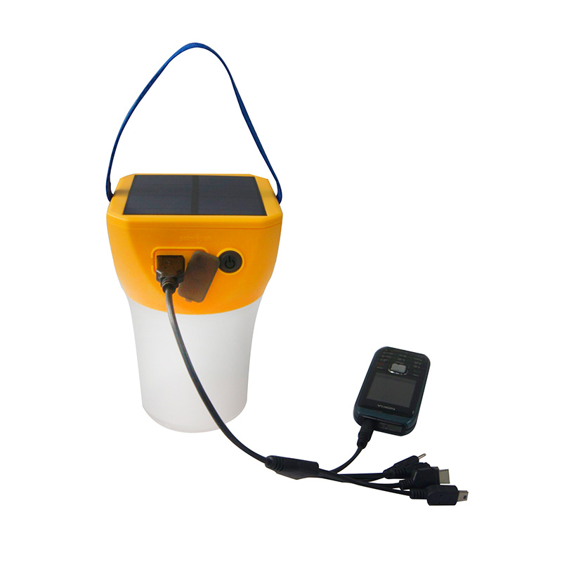 Portable Solar Lantern with Reading Light and Phone Charger