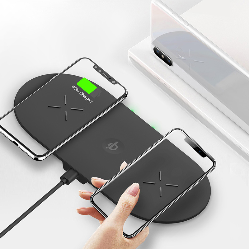 2 in 1 Dual 10W Fast Wireless Charger