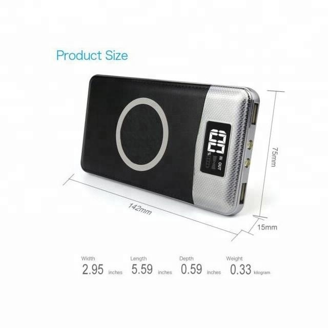 2 in 1 Power Bank Supply Qi Wireless Power Bank Charger 10000mAh