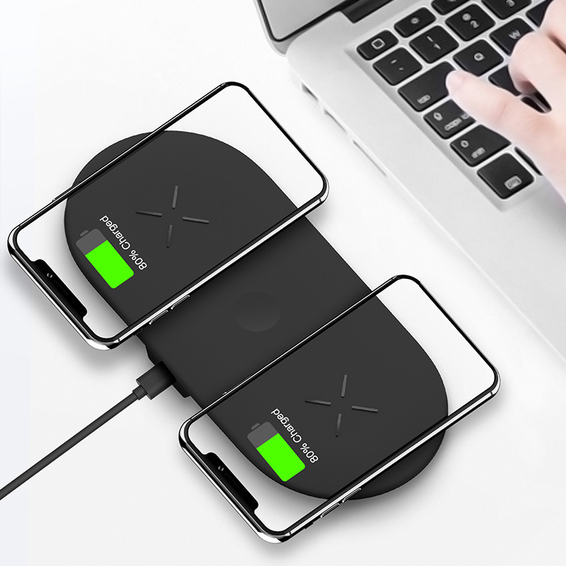 2 in 1 Dual 10W Fast Wireless Charger