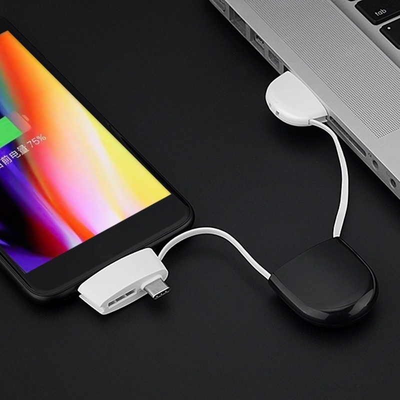 3 in 1 Retractable Keychain USB Cable