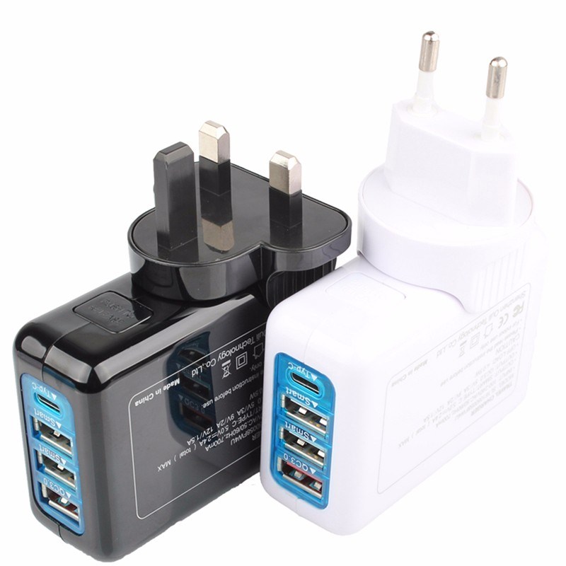 Multi Port USB Wall Charger Universal Travel Power Adapter Charger
