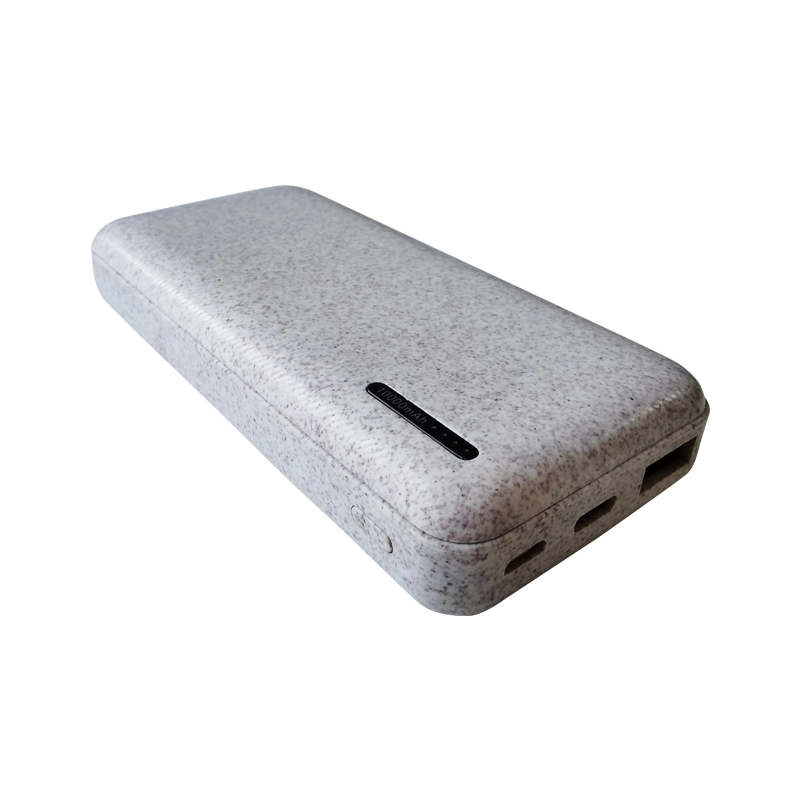 Wholesale Wheat Straw Ultra Mini Power Bank 10000mAh Keychain Power Bank