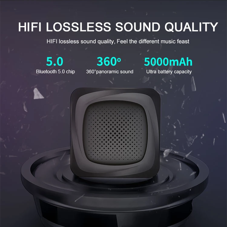 Bluetooth Speaker with 5000mAh Power Bank Wireless Speaker