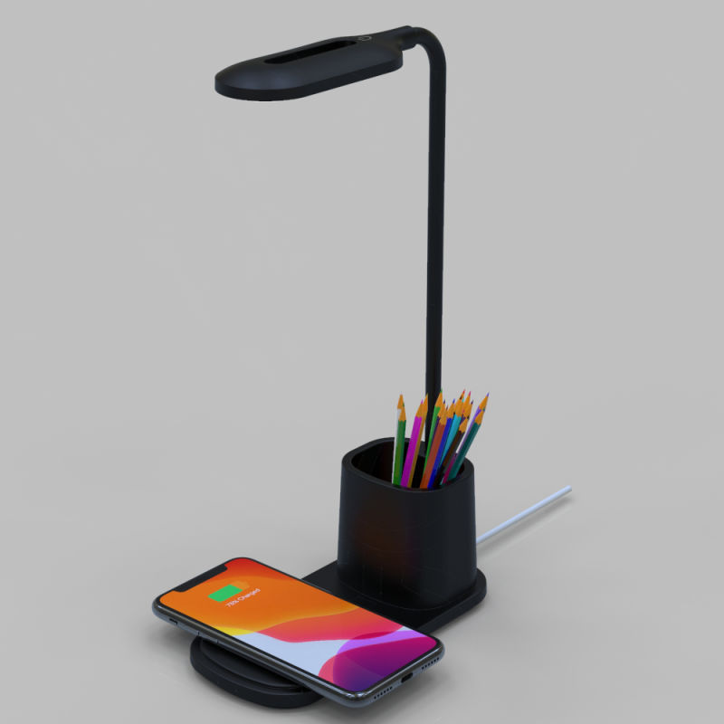 2021 Pen Holder Table Lamp 10W Fast Charging Wireless Charger