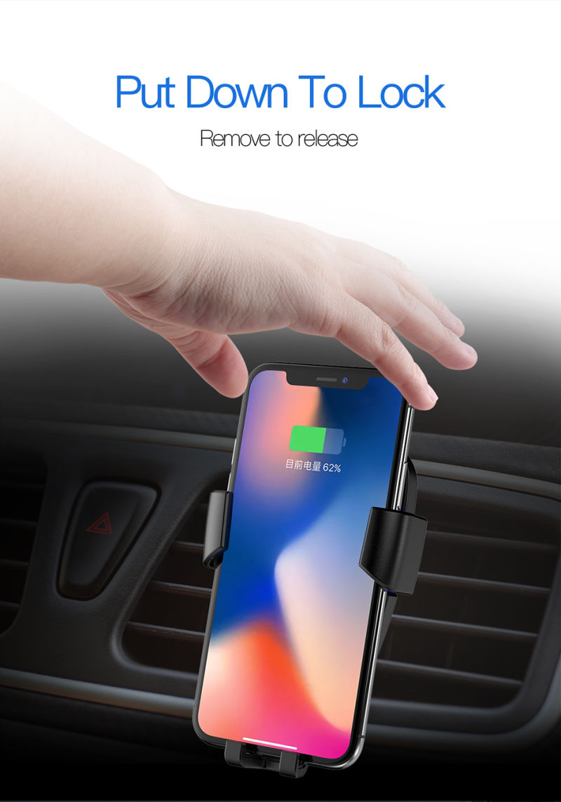 2018 Qi Wireless Car Charger for iPhone8/iPhone8 Plus/iPhone X