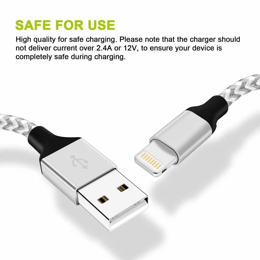 Nylon Braided USB Cable with Lightning Connector for iPhone
