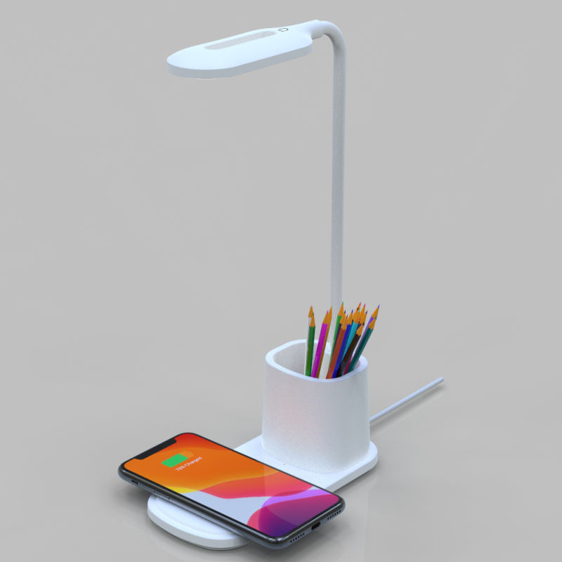 2021 Pen Holder Table Lamp 10W Fast Charging Wireless Charger