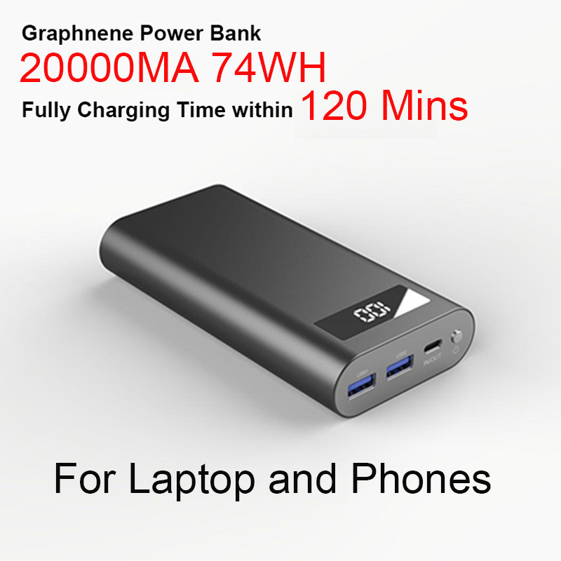 Fast Charger Mobile 100watt Graphene Power Bank for Laptop