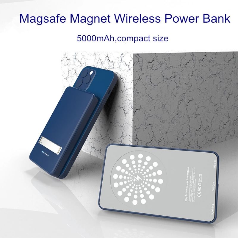 5000mAh Mini Wireless Power Bank Magsafe Wireless Charger for iPhone 12