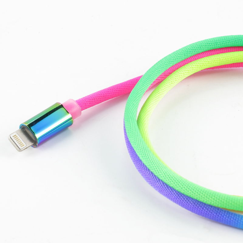 2019 New Arrival USB Cable Rainbow Gradient Fast Charger Cable