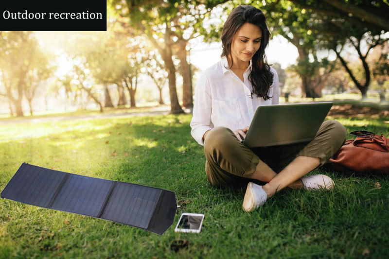 28W Foldable Solar Panel Charger for Mobile Phone iPad Power Bank