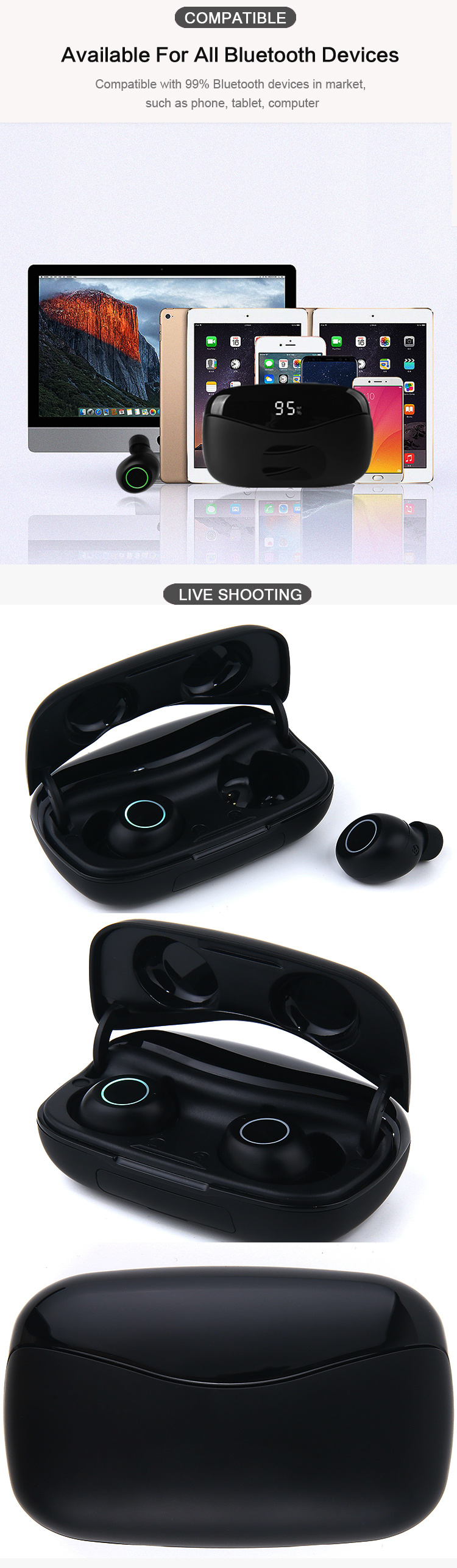 Logic Sky T19 Tws Earbuds Waterproof Sports Wireless Headphones Earphones