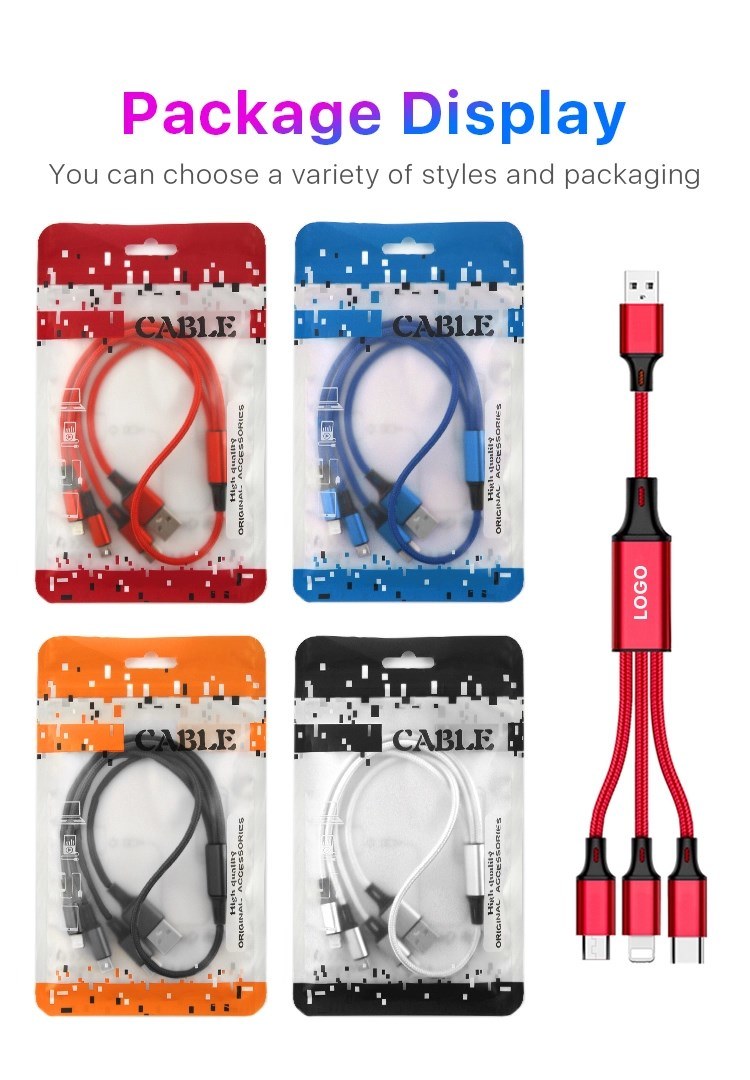 Factory Directly Supply Multi 3 in 1 Charging Data Cable for Phone