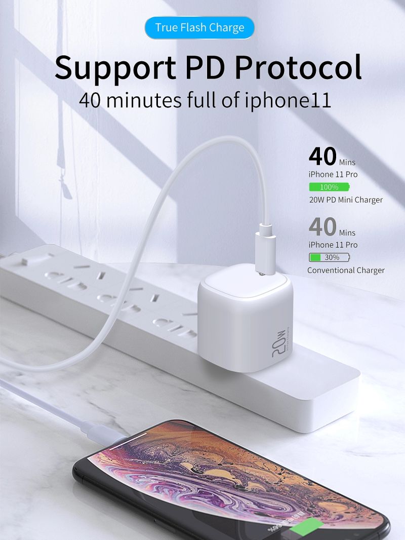 Cube Charger 20W Fast Charging Phone Charger
