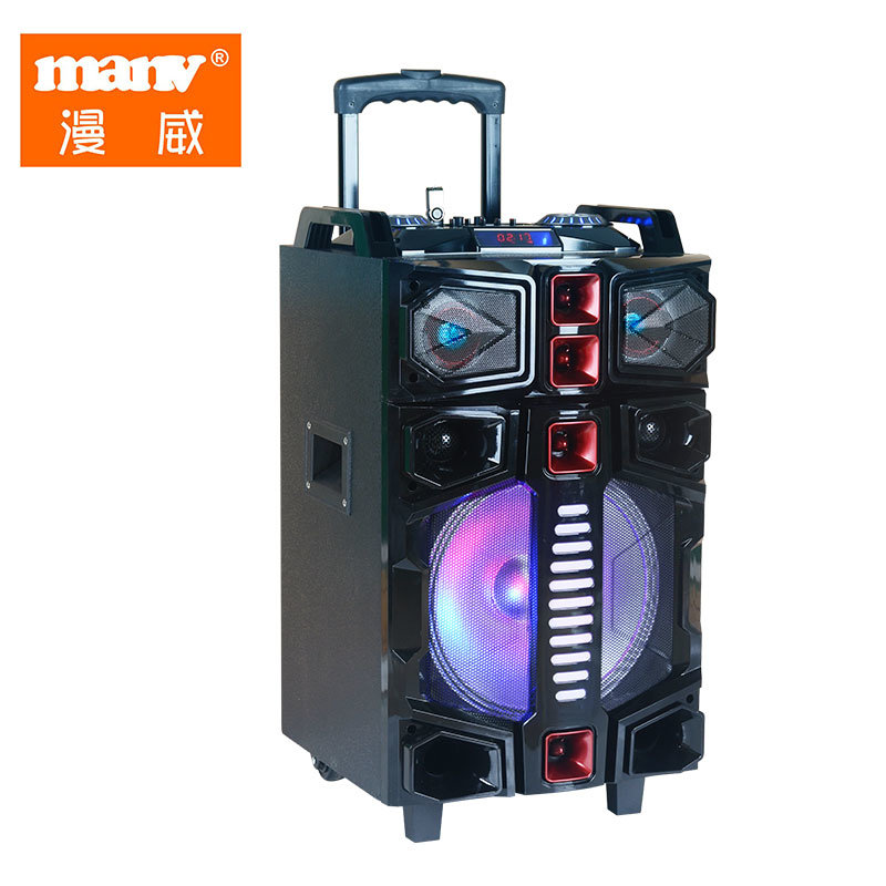 Outdoor Trolley Active Portable Chargeable Wireless Bluetooth Party Speaker