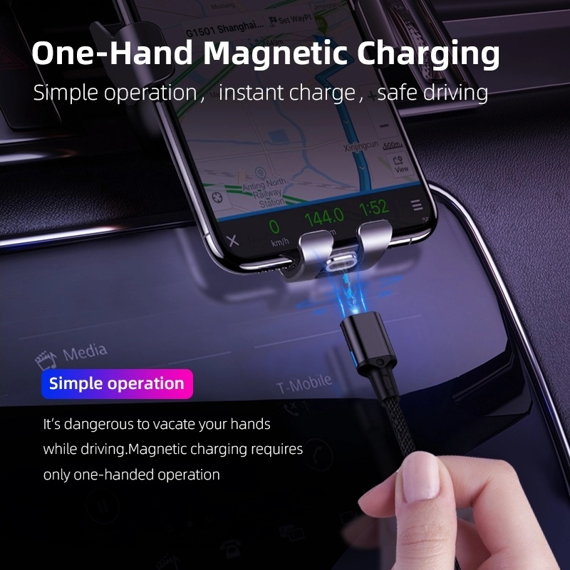 3A Fast Charging Compatible Magnetic Data Cable with LED for Huawei
