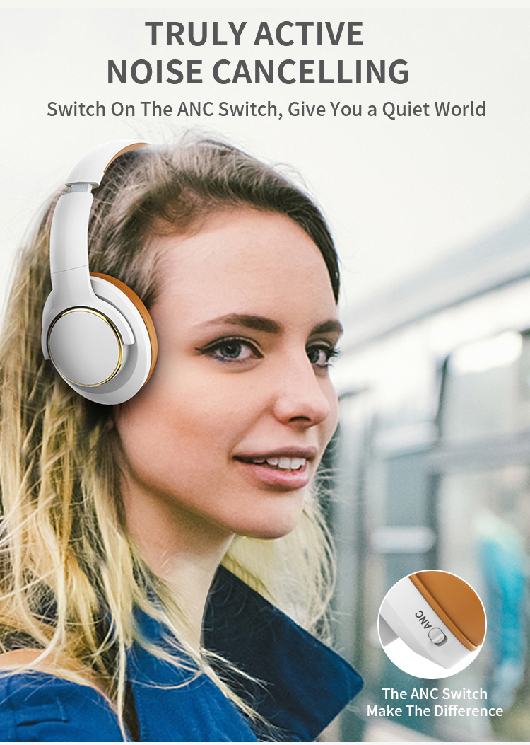 Wireless Headset Active Noise Cancelling Bests Headphone