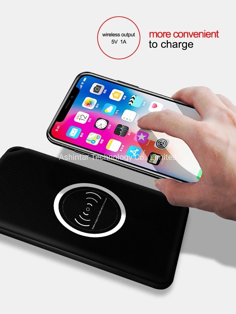 High Quality Portable Source 8000mAh Wireless Mobile Phone Charger