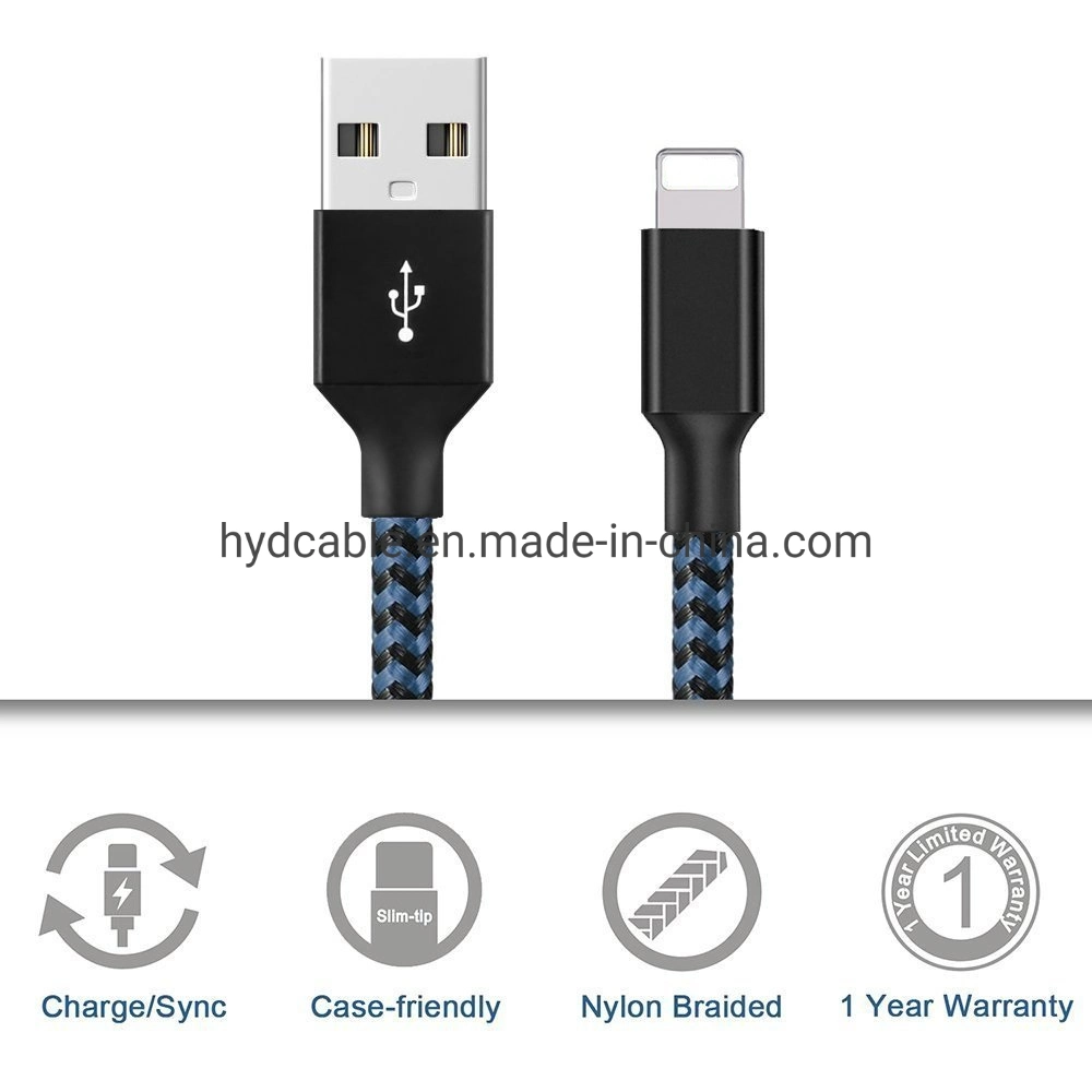 Aluminum Housing Nylon Braided Lightning 2.0 USB Cable