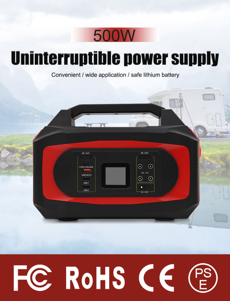 Uninterruptible Power Supply Portable Power Bank 120ah 500W for Various Electrical Appliances