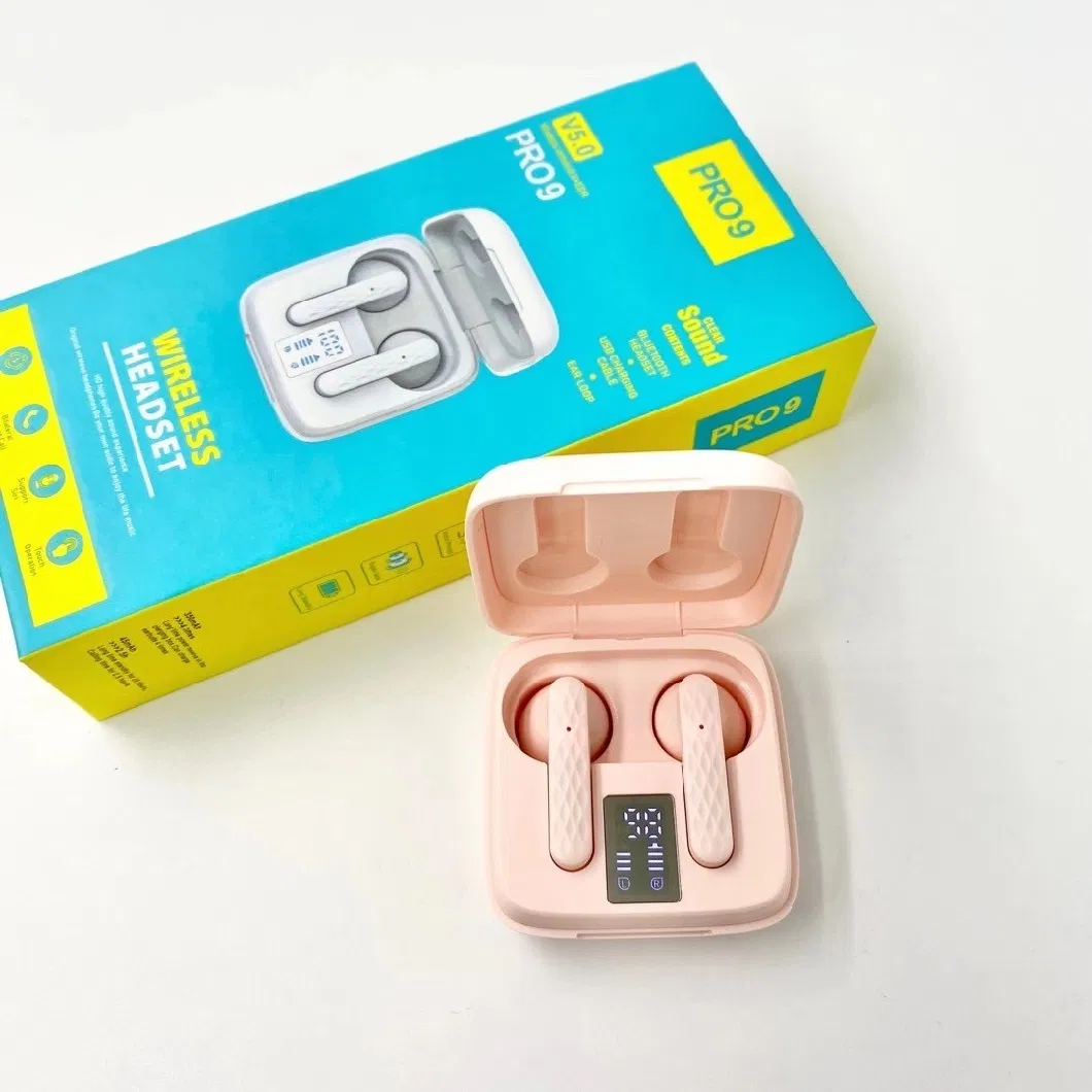 Touch Operation Headset Binaural Style Special Multifunctional Sports Bluetooth Headset Good Quality PRO9 Color Headset
