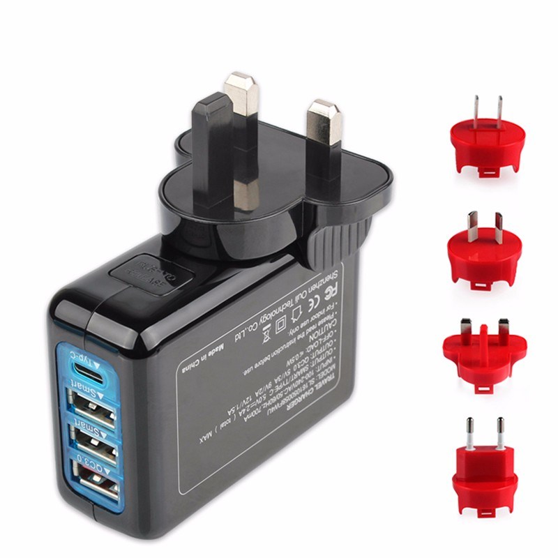 Multi Port USB Wall Charger Universal Travel Power Adapter Charger