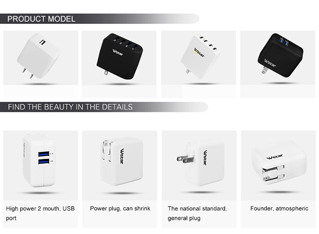 Multi Port 4 USB Charger for iPhone, iPad