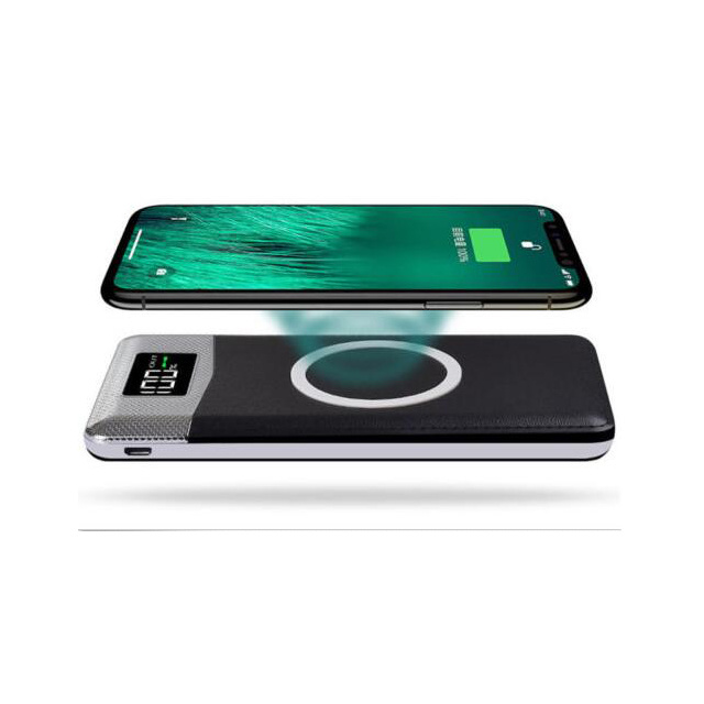 2 in 1 Power Bank Supply Qi Wireless Power Bank Charger 10000mAh
