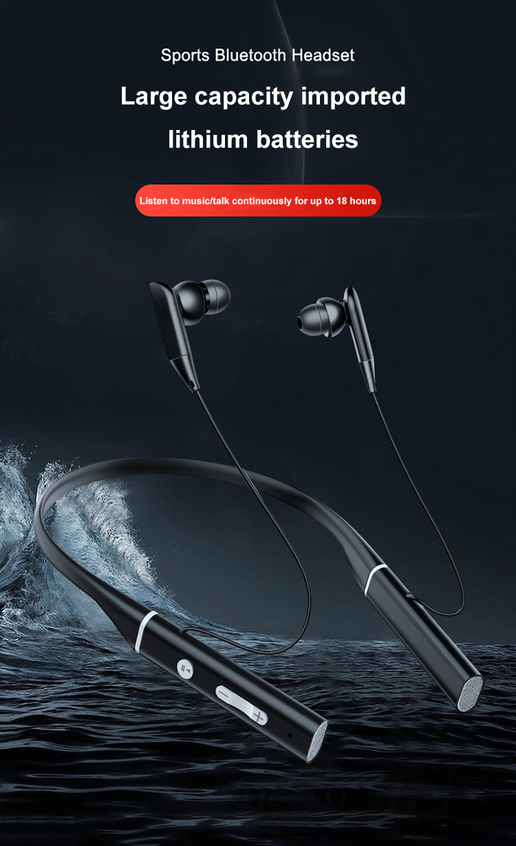 2020 New Portable Neck Hanging Memory Wire Bluetooth Headset Walkman