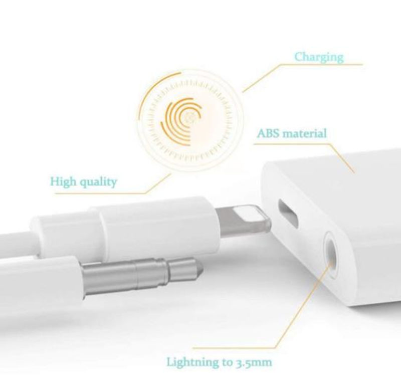 iPhone Headphone Adapter 2 in 1 Connector Support Ios 11/12