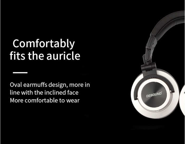 OEM Manufactory Headset with Black and Silver Design DJ Headphone