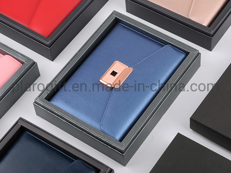 Fingerprint Notebook with Built-in Power Bank and Card Holder
