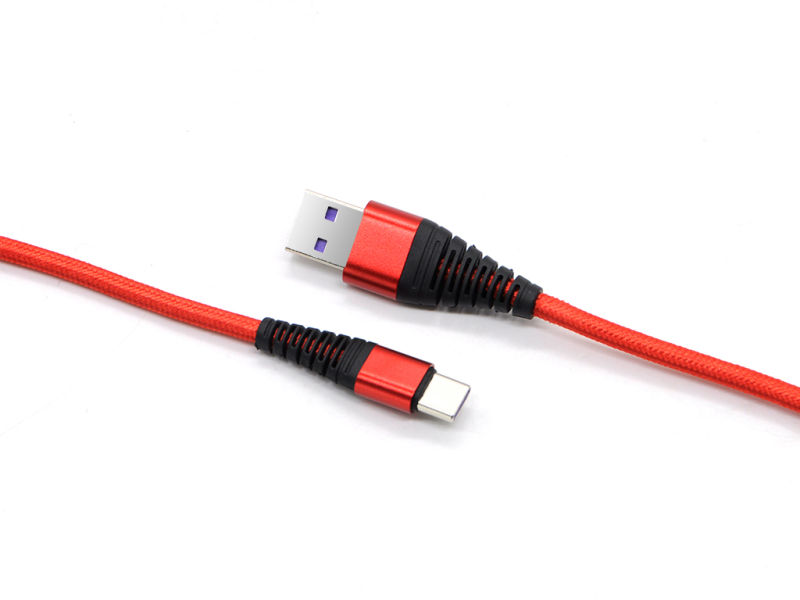 Nylon Braided 3A Fast Charging USB C Data Cable Type C Charger Cord for Huawei Samsung