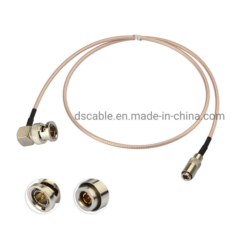 Right Angle DIN 1.0/2.3 to BNC Male Right Angle 75ohm Rg179 HD SDI video Cable