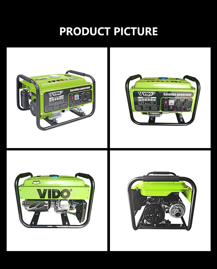 VIDO power source 2800w 3000 w home use gasoline generator 2500 w for electricity supply