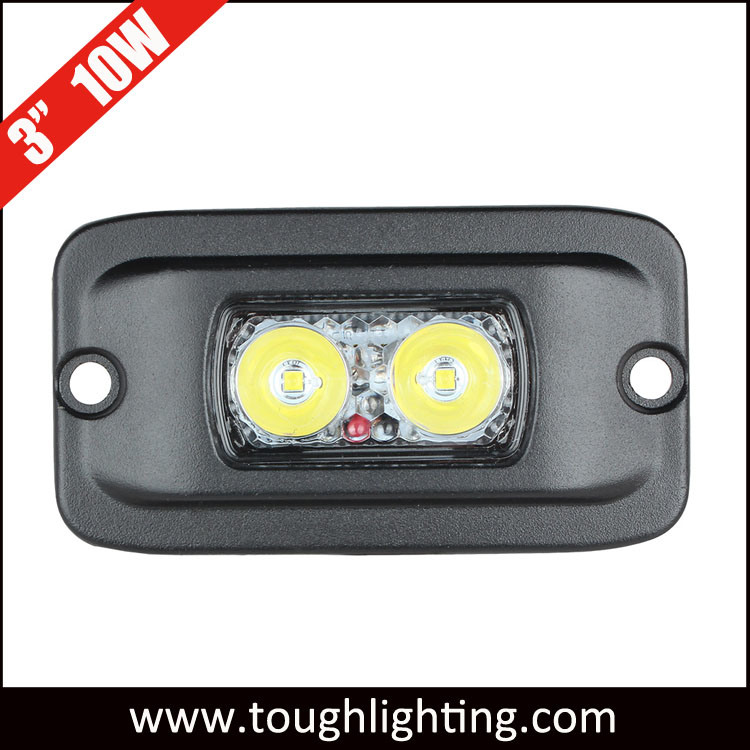 Surface Mount 3" 10W Offroad CREE LED Work Light with Flush Mount