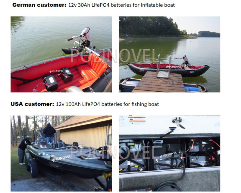 Polinovel Deep Cycle 12 Volt 100 AMP Hour Leisure RV Marine Boat Lithium Battery 12V 100ah