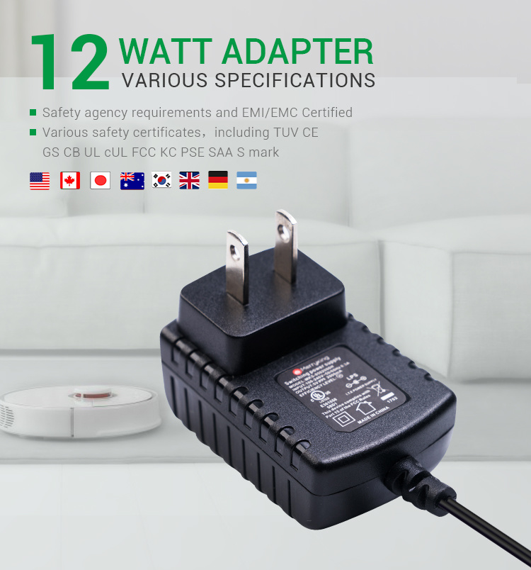 UL Ce 12V 1A 2A 3A AC DC Power Adaptor Switching Power Adapter for Electronica