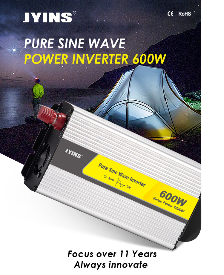 600va Watt 12V/24V/48V DC to AC 110V/230V off Grid Solar Power Inverter
