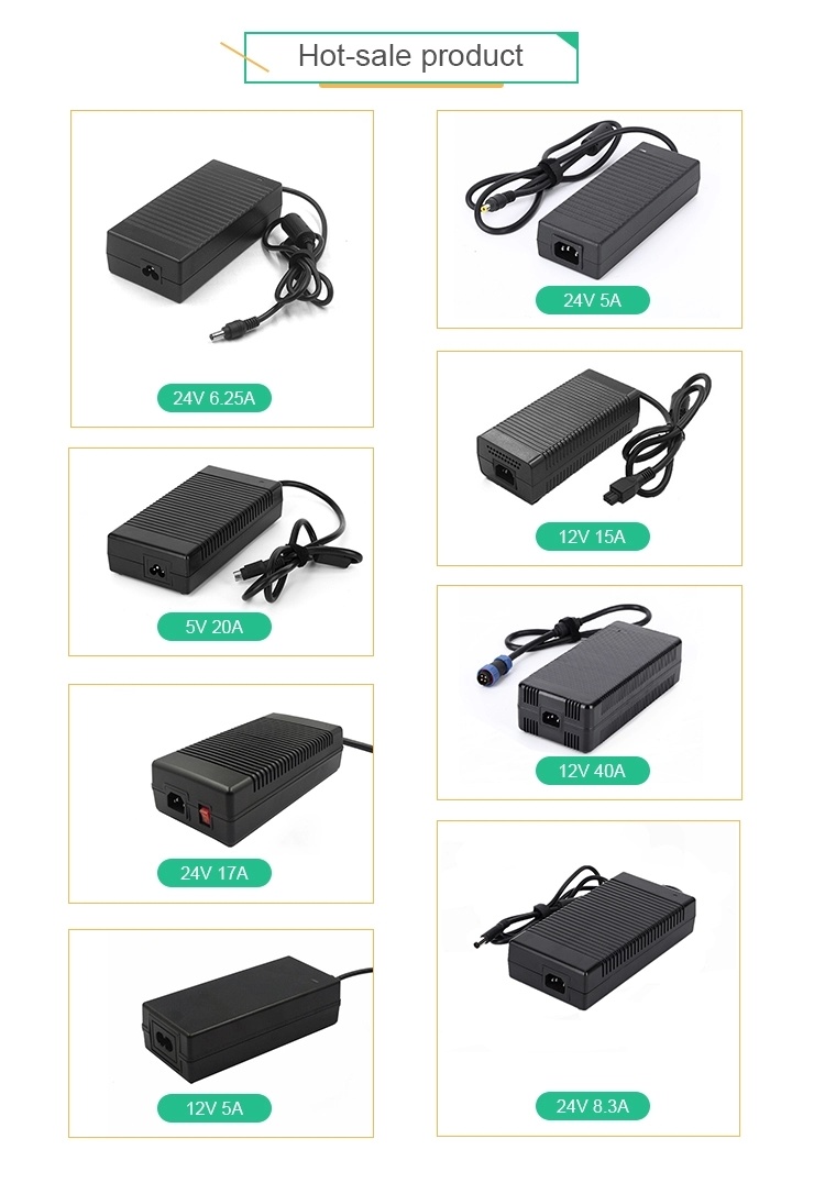 12V 15A 180W AC DC Switching Power Adapter with CE FCC RoHS Approved