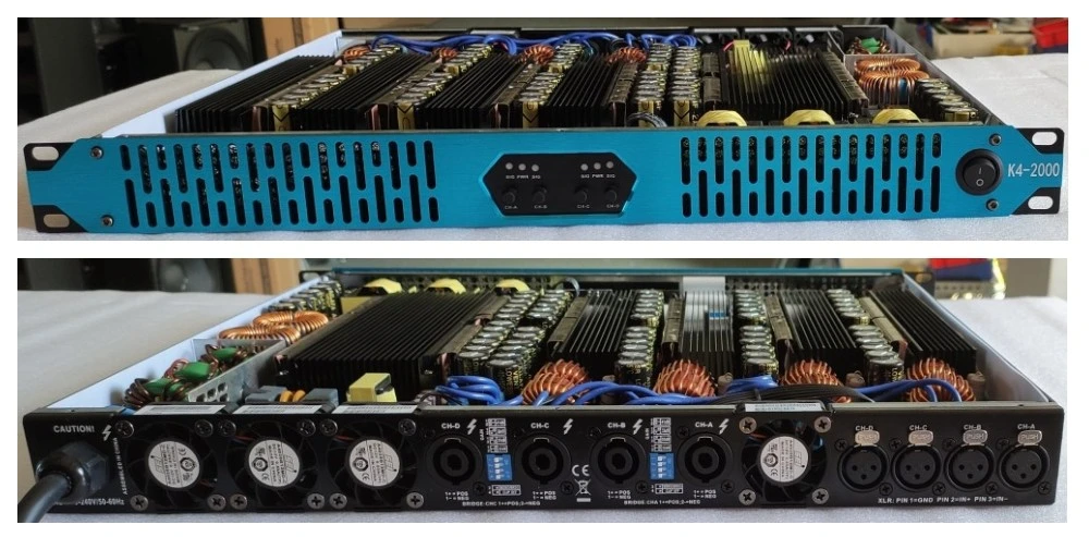 High Power DSP Audio Amplifier 2u 15kg SMPS Mixer AMP