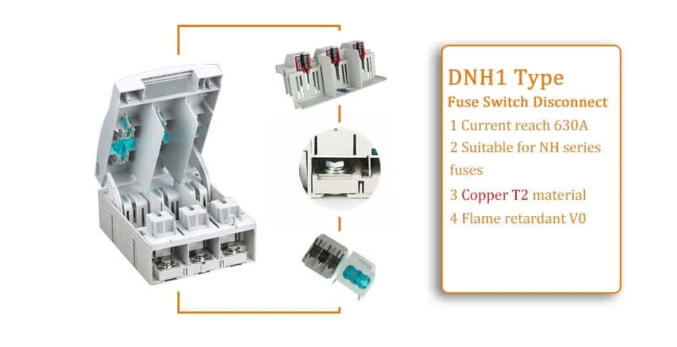 Dnh1 Low Voltage Fuse Isolator Switch Disconnector Switch Changeover Hand Switch